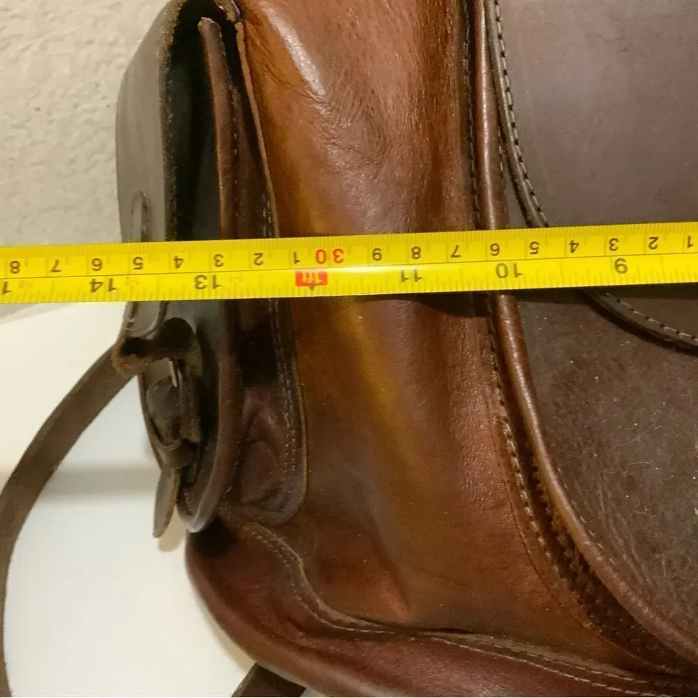 Vintage brown Leather Backpack With Front Compartment handmade